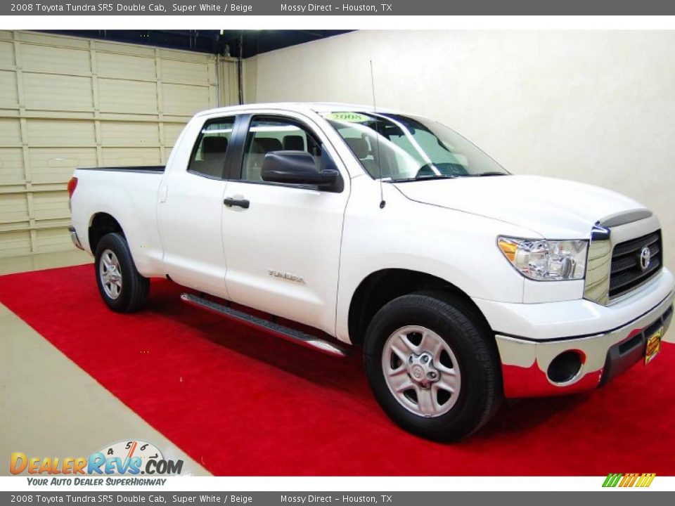 2008 Toyota Tundra SR5 Double Cab Super White / Beige Photo #1