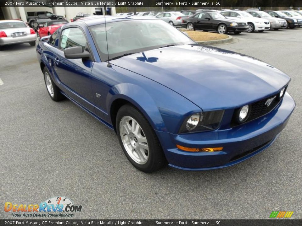 2007 Ford Mustang GT Premium Coupe Vista Blue Metallic / Light Graphite Photo #1