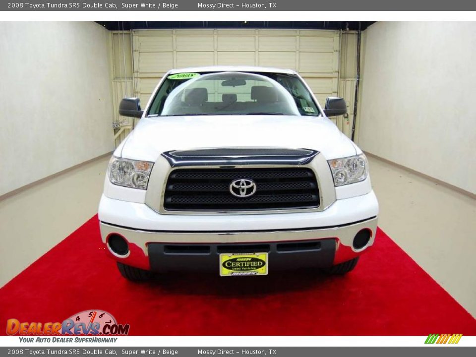 2008 Toyota Tundra SR5 Double Cab Super White / Beige Photo #2