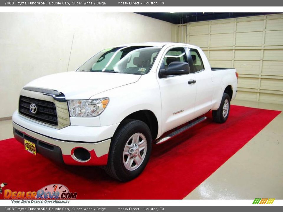 2008 Toyota Tundra SR5 Double Cab Super White / Beige Photo #3