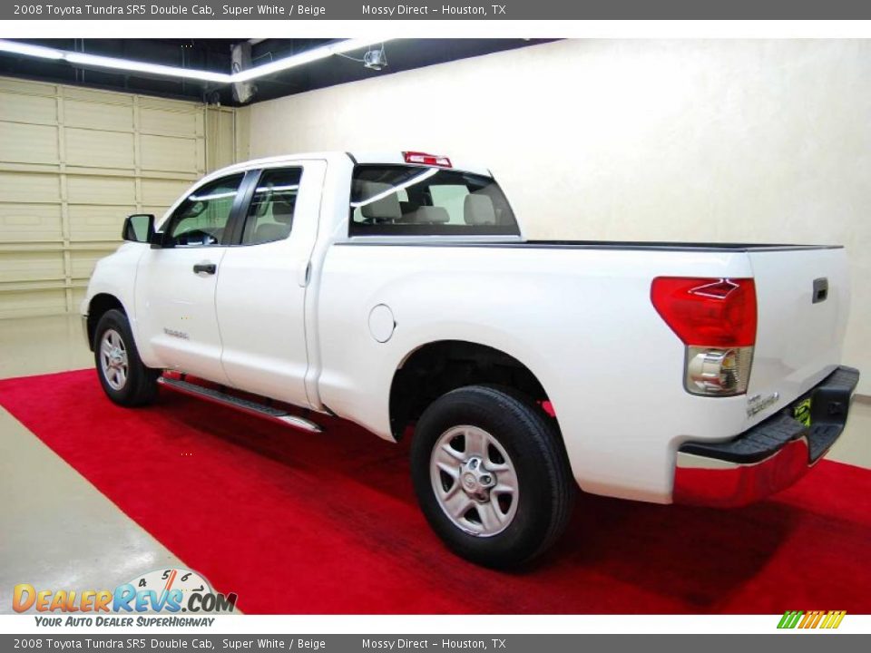 2008 Toyota Tundra SR5 Double Cab Super White / Beige Photo #4