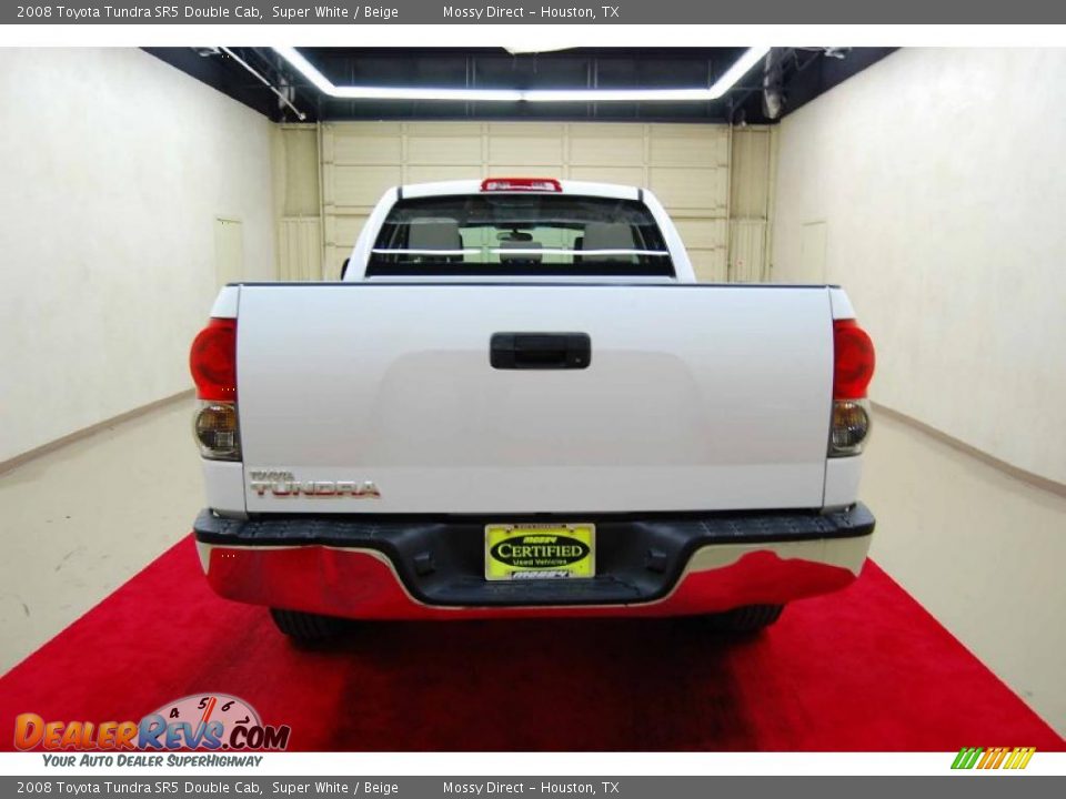 2008 Toyota Tundra SR5 Double Cab Super White / Beige Photo #5