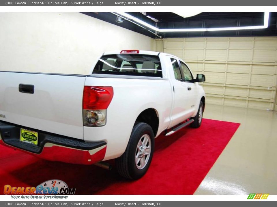 2008 Toyota Tundra SR5 Double Cab Super White / Beige Photo #6