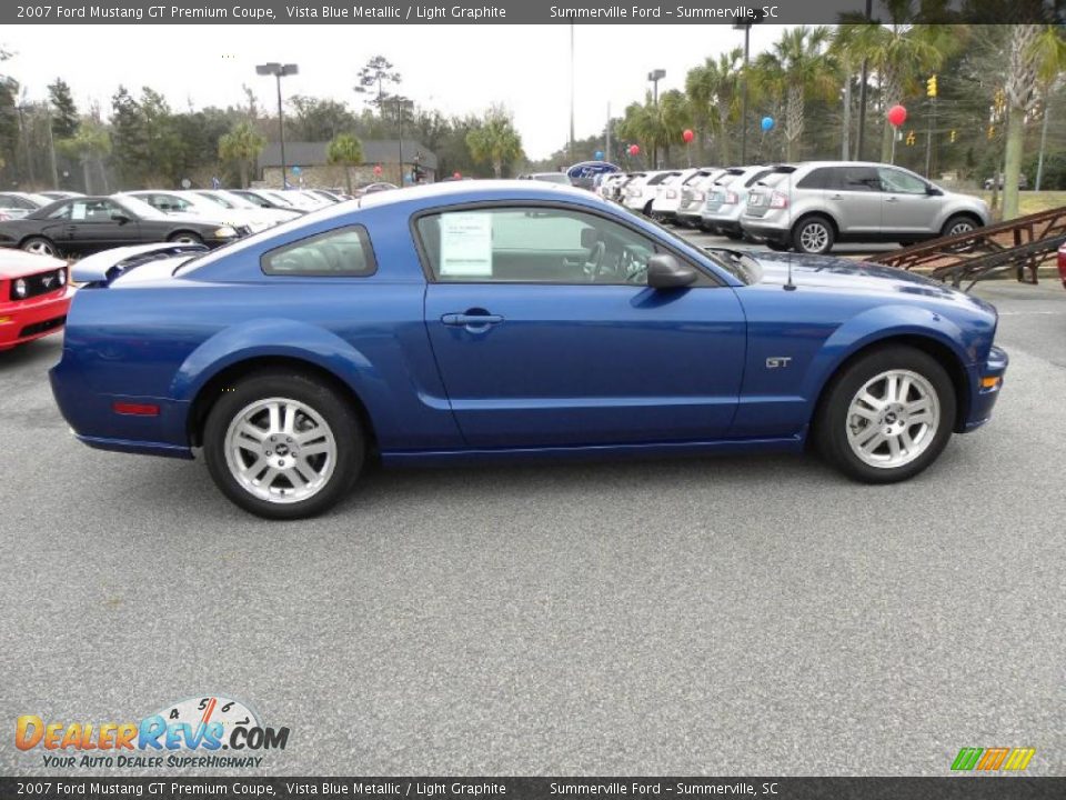 2007 Ford Mustang GT Premium Coupe Vista Blue Metallic / Light Graphite Photo #9