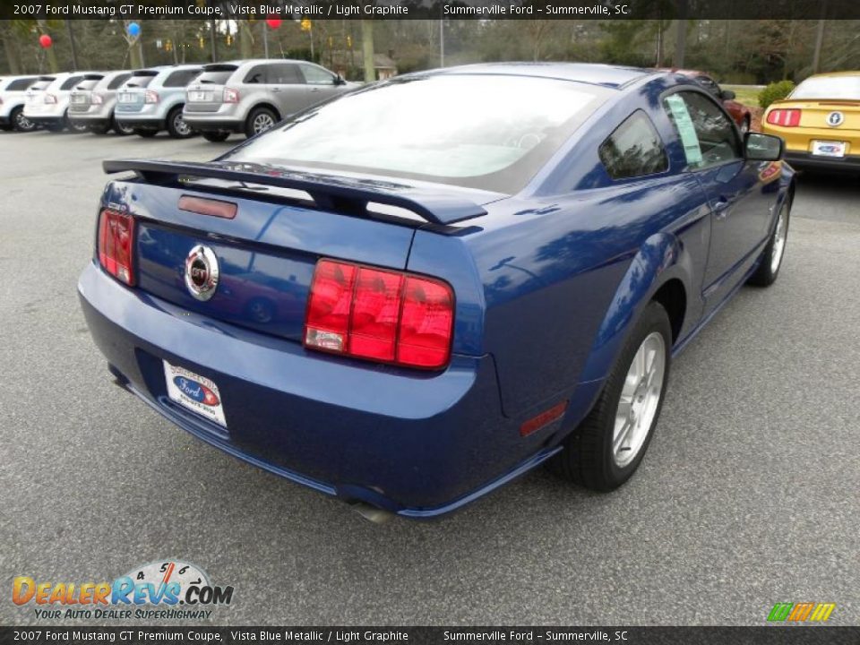 2007 Ford Mustang GT Premium Coupe Vista Blue Metallic / Light Graphite Photo #10