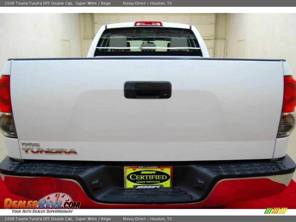 2008 Toyota Tundra SR5 Double Cab Super White / Beige Photo #8