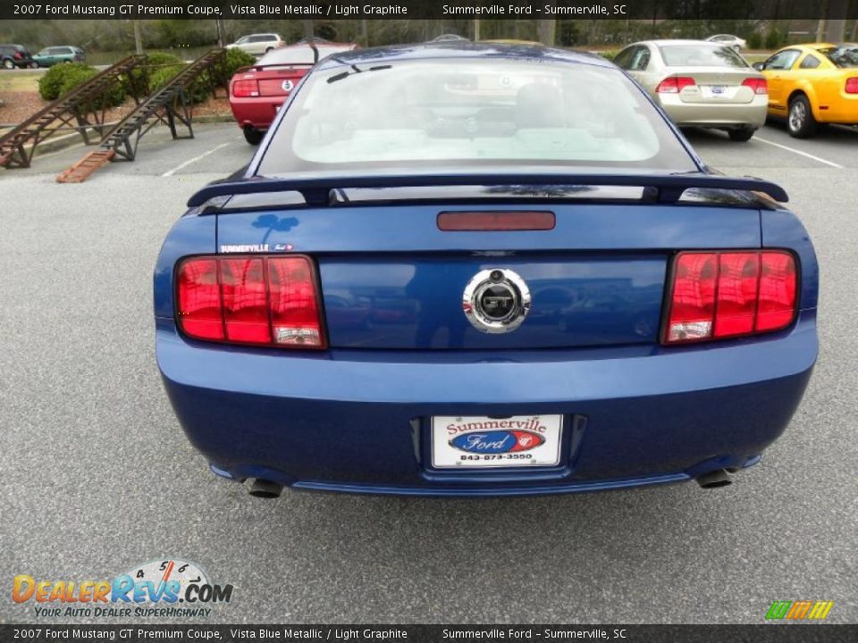 2007 Ford Mustang GT Premium Coupe Vista Blue Metallic / Light Graphite Photo #11
