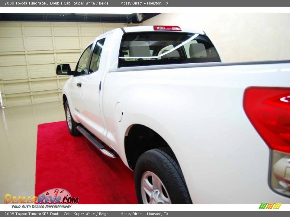2008 Toyota Tundra SR5 Double Cab Super White / Beige Photo #9