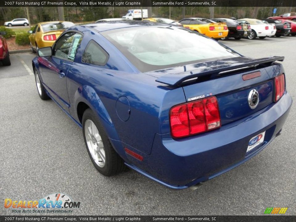 2007 Ford Mustang GT Premium Coupe Vista Blue Metallic / Light Graphite Photo #12