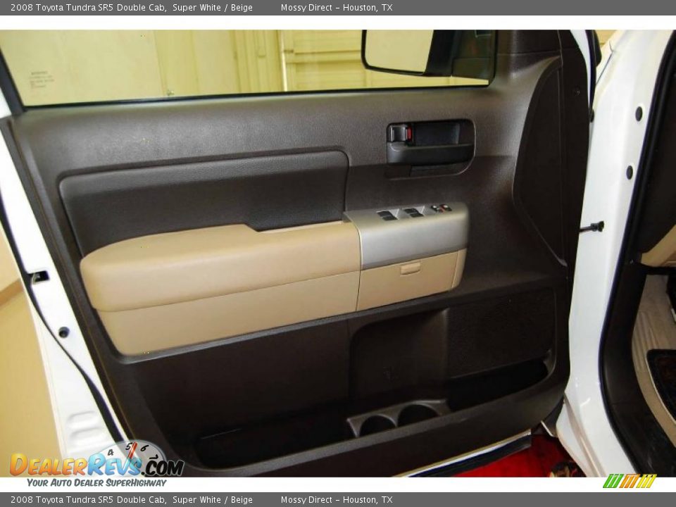 2008 Toyota Tundra SR5 Double Cab Super White / Beige Photo #10