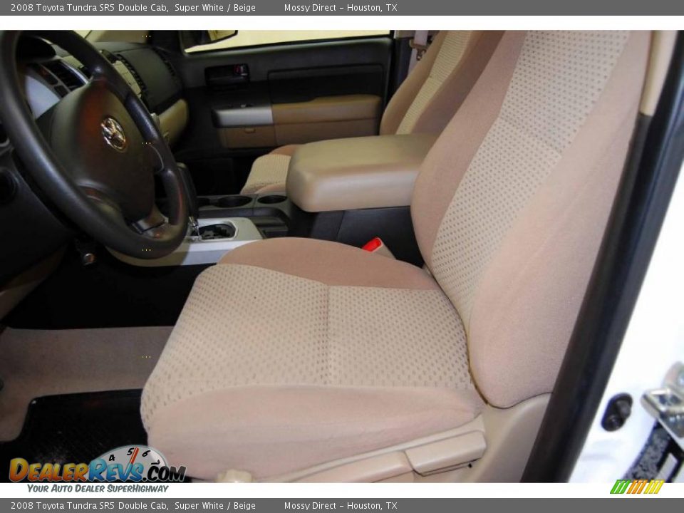 2008 Toyota Tundra SR5 Double Cab Super White / Beige Photo #11