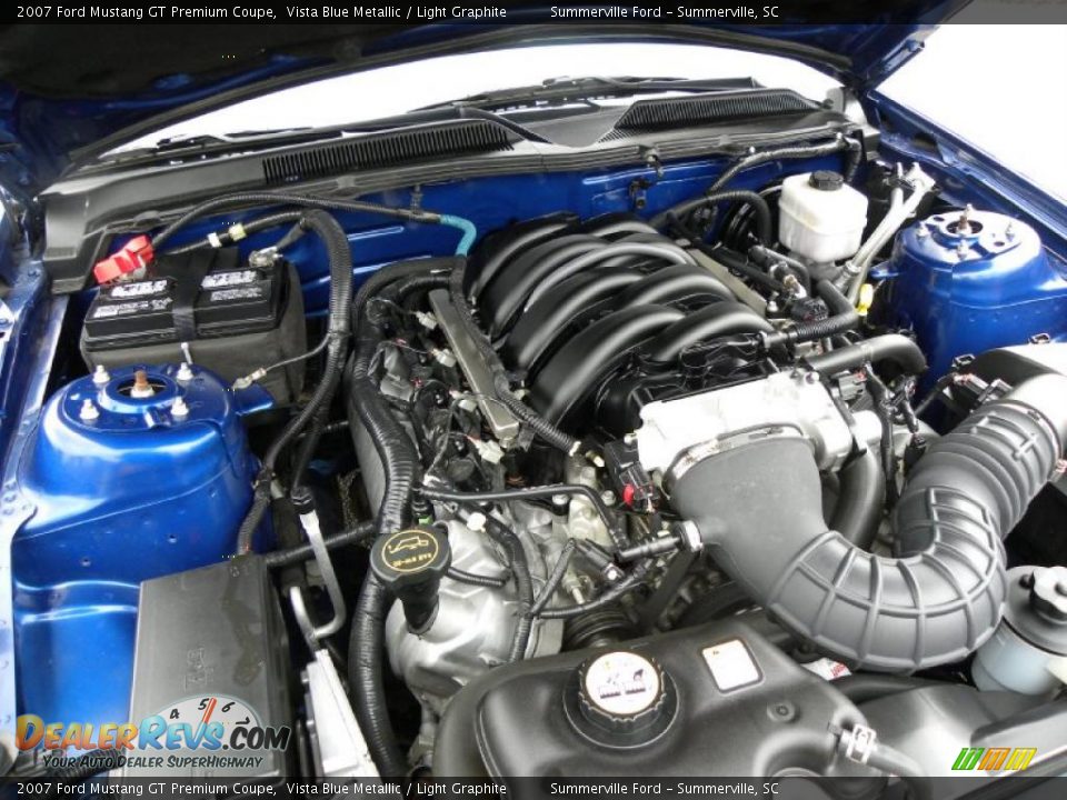 2007 Ford Mustang GT Premium Coupe Vista Blue Metallic / Light Graphite Photo #15