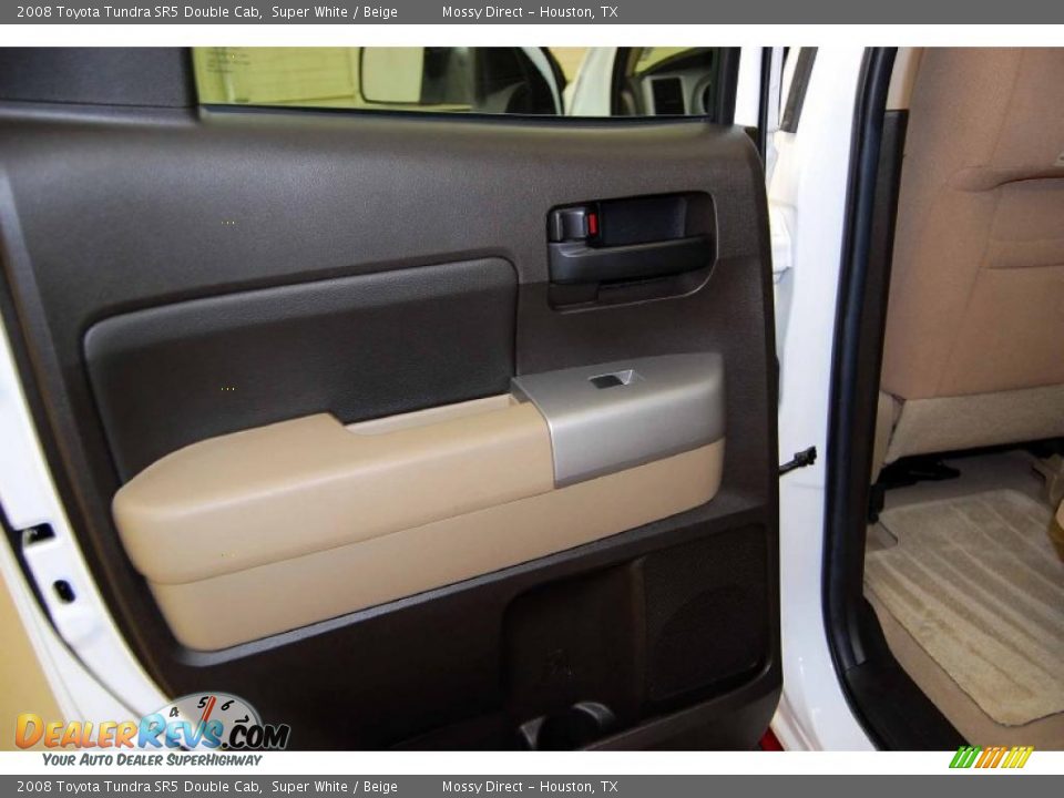 2008 Toyota Tundra SR5 Double Cab Super White / Beige Photo #14