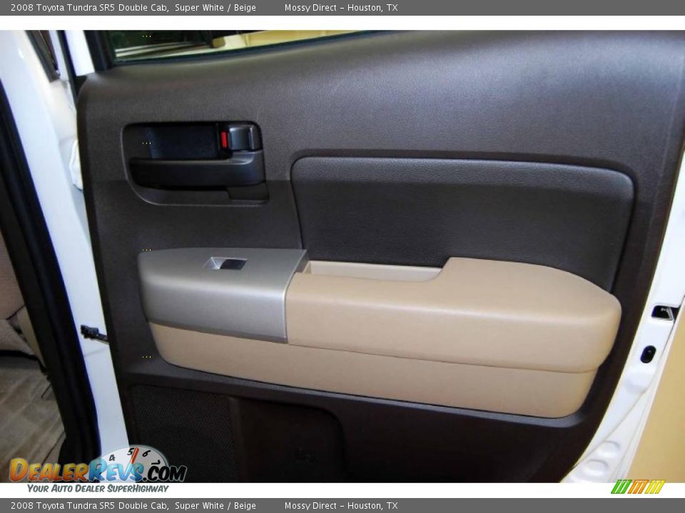 2008 Toyota Tundra SR5 Double Cab Super White / Beige Photo #16