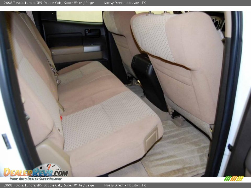 2008 Toyota Tundra SR5 Double Cab Super White / Beige Photo #17