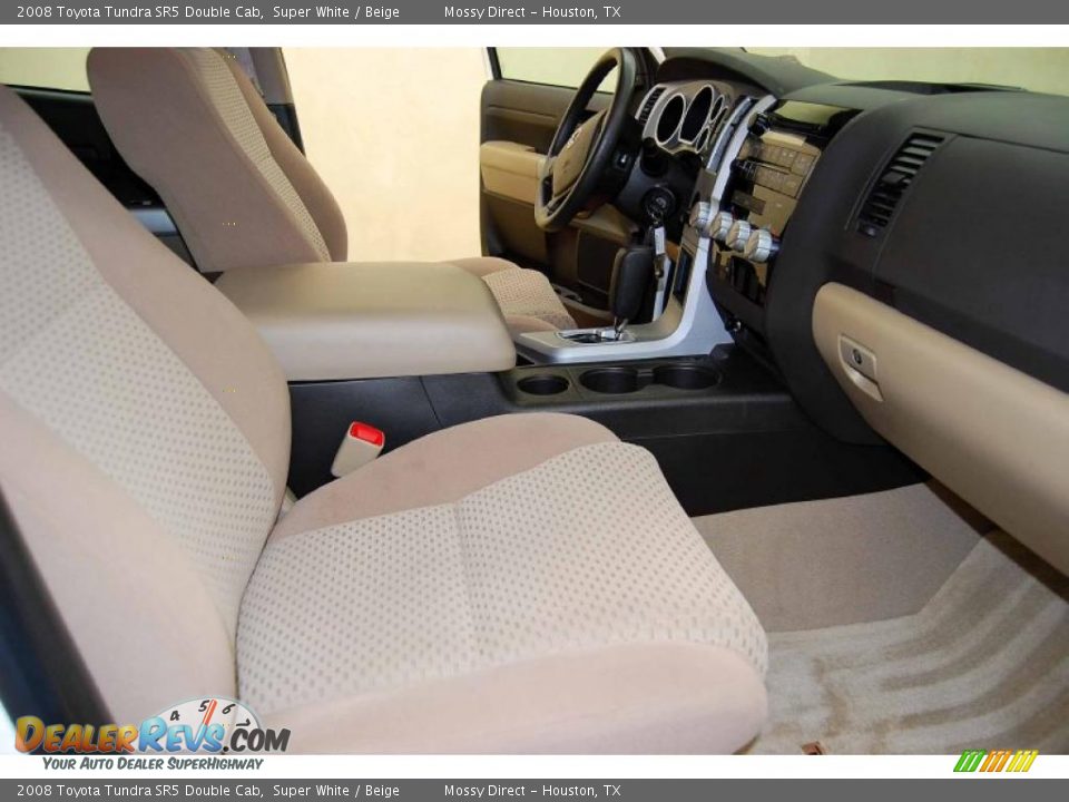 2008 Toyota Tundra SR5 Double Cab Super White / Beige Photo #19