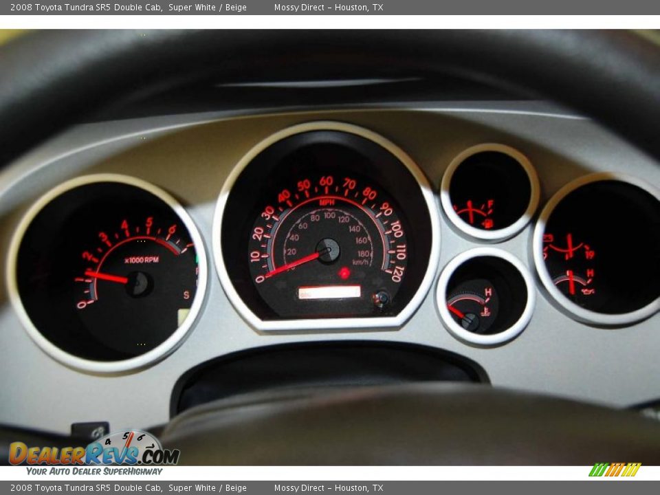 2008 Toyota Tundra SR5 Double Cab Super White / Beige Photo #23
