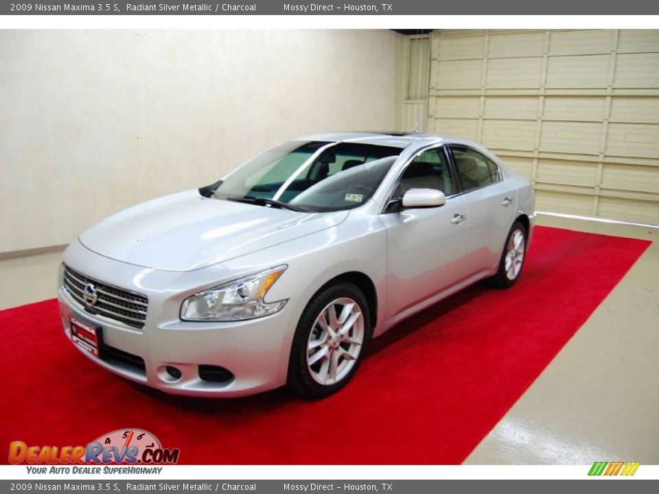 2009 Nissan Maxima 3.5 S Radiant Silver Metallic / Charcoal Photo #3