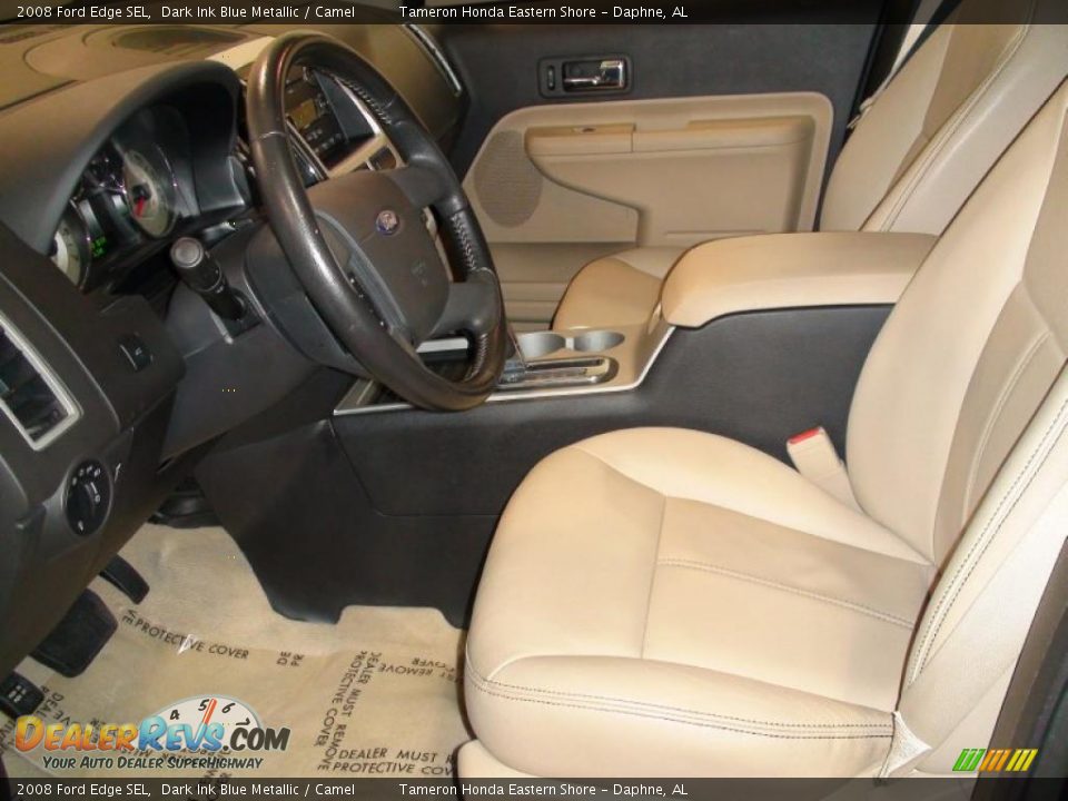 2008 Ford Edge SEL Dark Ink Blue Metallic / Camel Photo #12