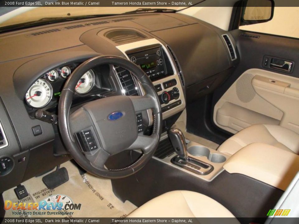 2008 Ford Edge SEL Dark Ink Blue Metallic / Camel Photo #13
