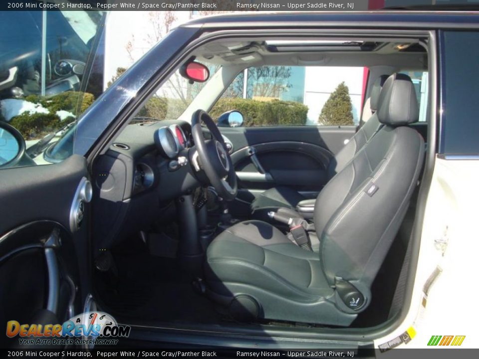 2006 Mini Cooper S Hardtop Pepper White / Space Gray/Panther Black Photo #31