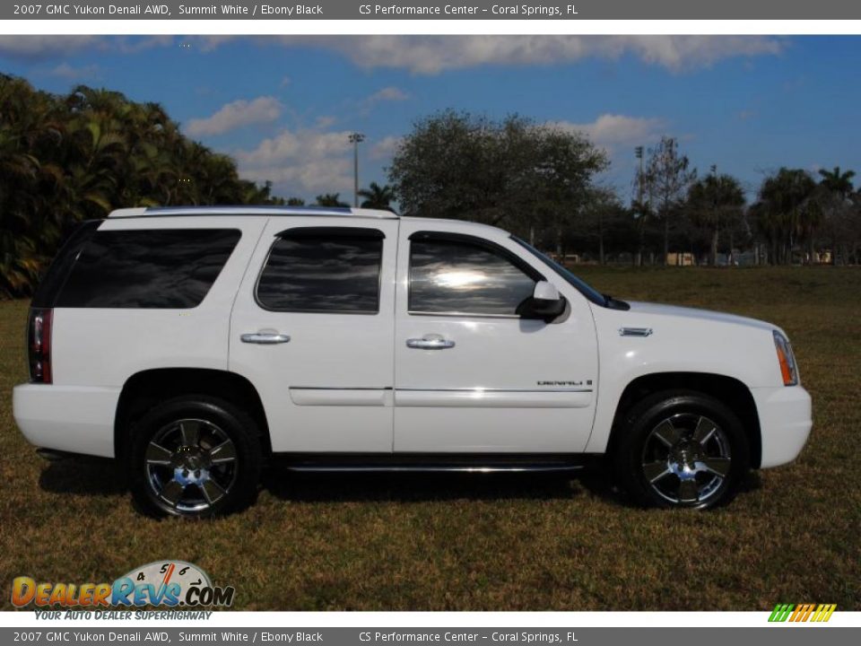 2007 GMC Yukon Denali AWD Summit White / Ebony Black Photo #3