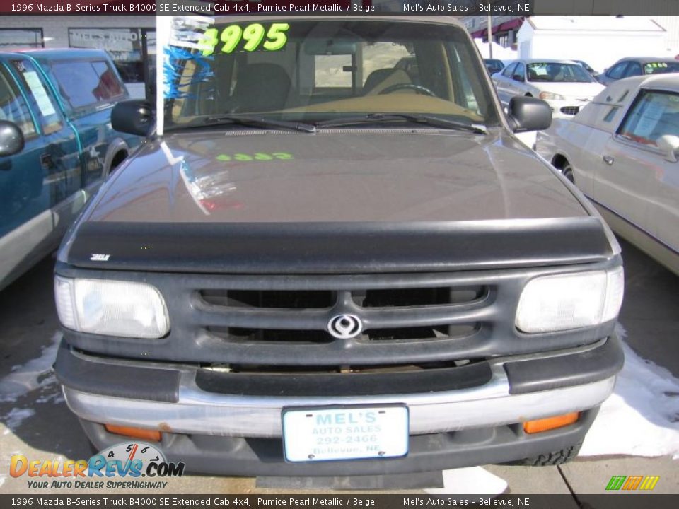 1996 Mazda B-Series Truck B4000 SE Extended Cab 4x4 Pumice Pearl Metallic / Beige Photo #1