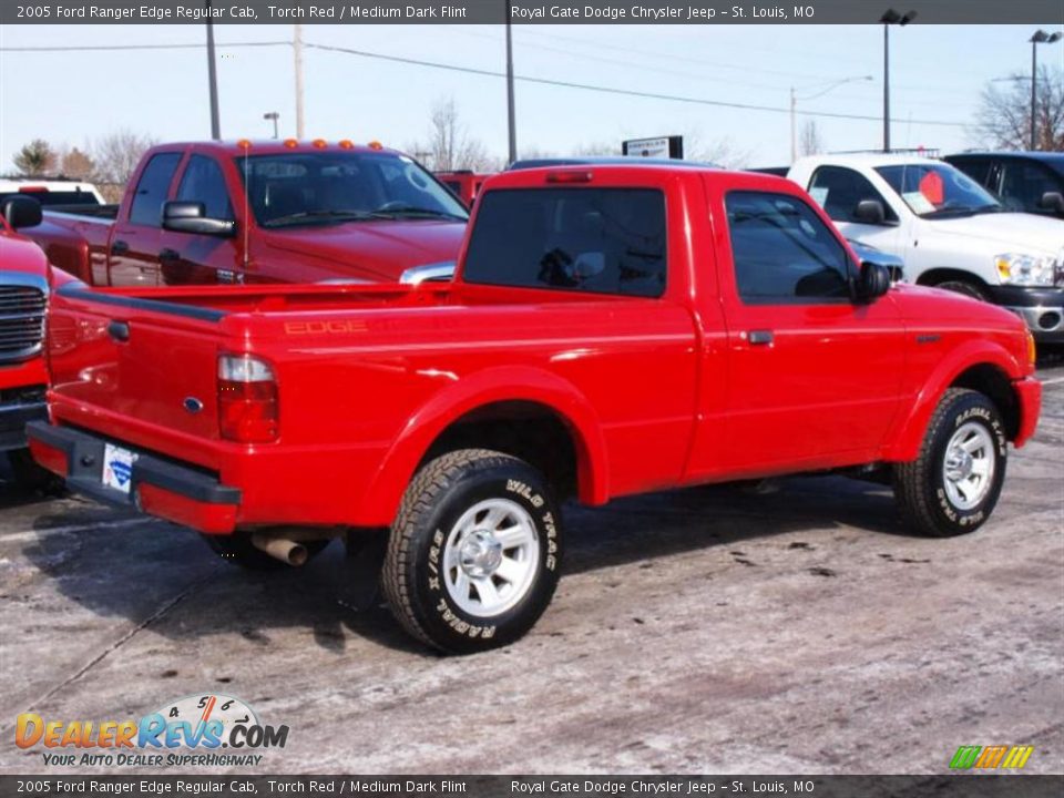 2005 Ford Ranger Edge Regular Cab Torch Red / Medium Dark Flint Photo #3