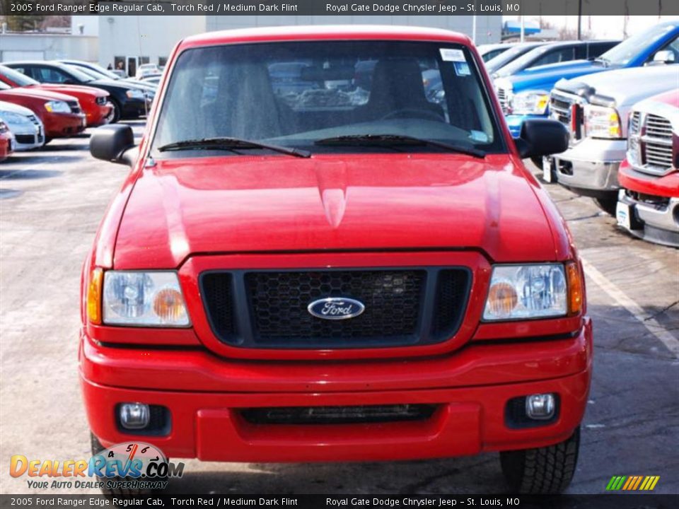 2005 Ford Ranger Edge Regular Cab Torch Red / Medium Dark Flint Photo #8