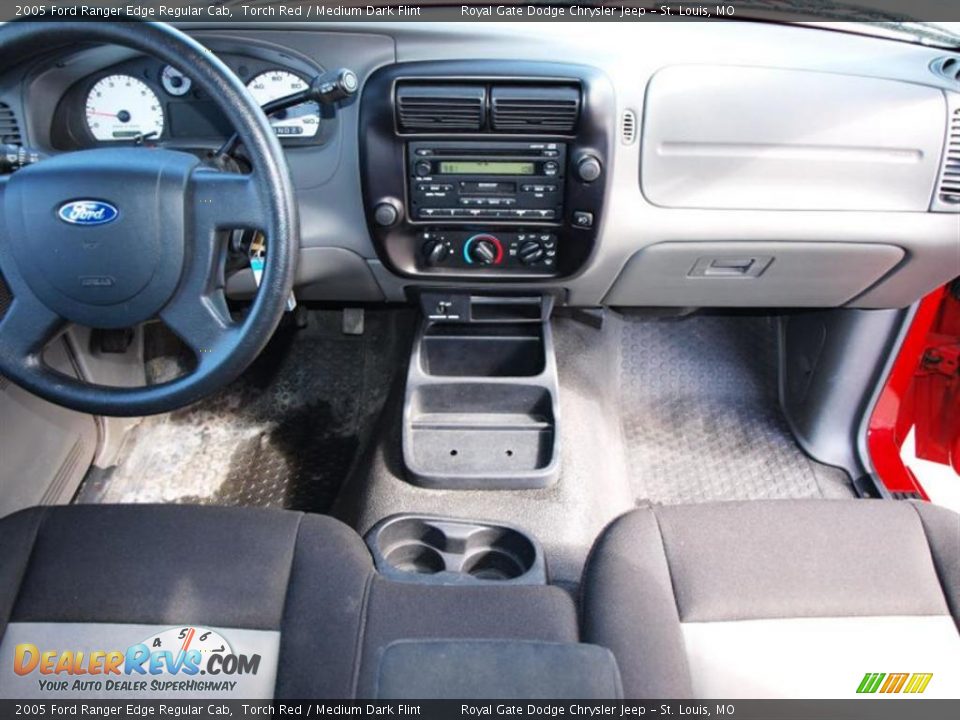 2005 Ford Ranger Edge Regular Cab Torch Red / Medium Dark Flint Photo #10