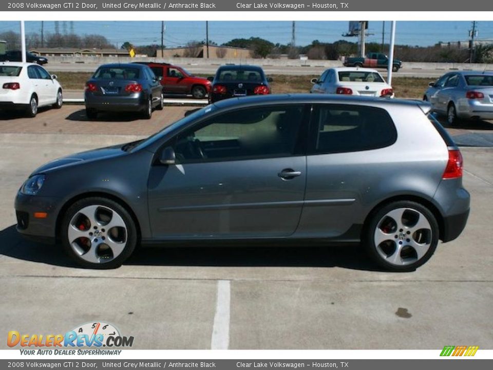 2008 Volkswagen GTI 2 Door United Grey Metallic / Anthracite Black Photo #12
