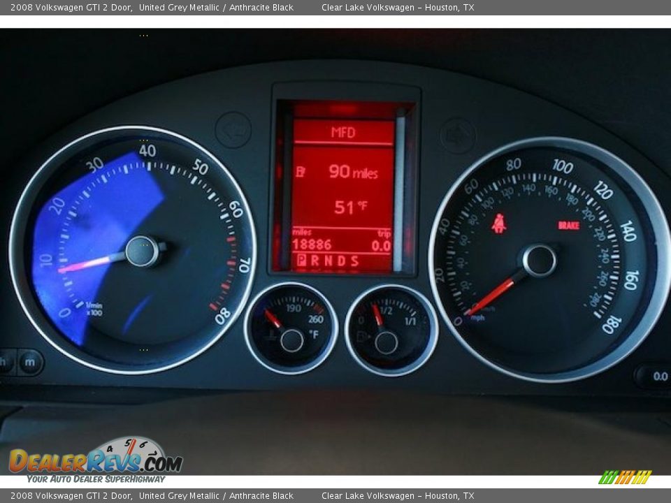 2008 Volkswagen GTI 2 Door United Grey Metallic / Anthracite Black Photo #27