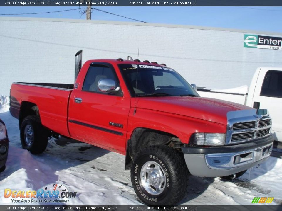 2000 Dodge Ram 2500 SLT Regular Cab 4x4 Flame Red / Agate Photo #1