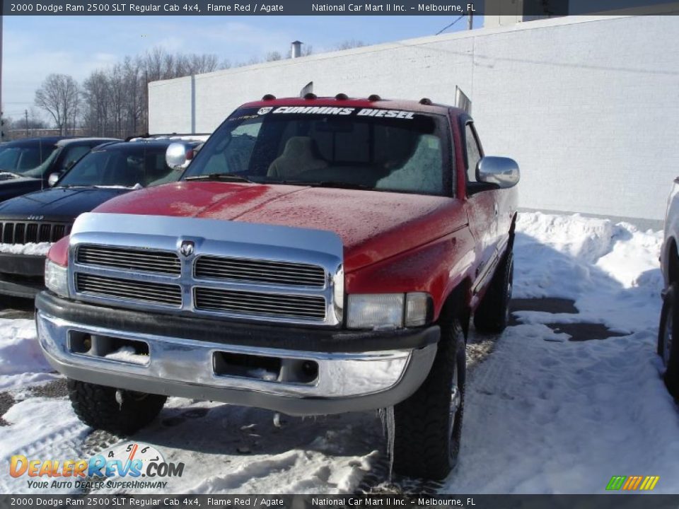 2000 Dodge Ram 2500 SLT Regular Cab 4x4 Flame Red / Agate Photo #2