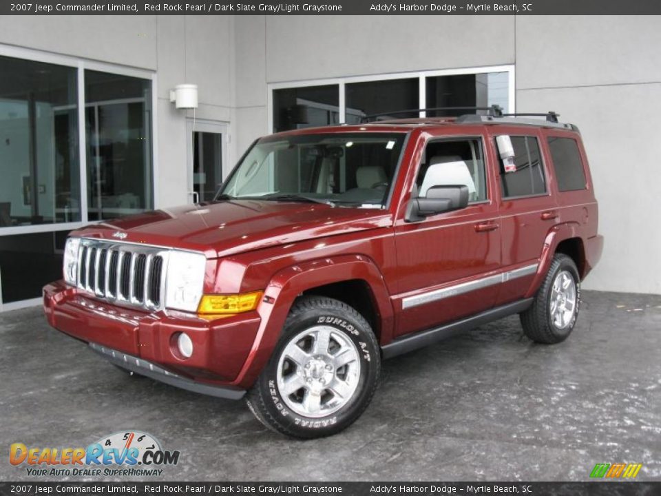 2007 Jeep Commander Limited Red Rock Pearl / Dark Slate Gray/Light Graystone Photo #1