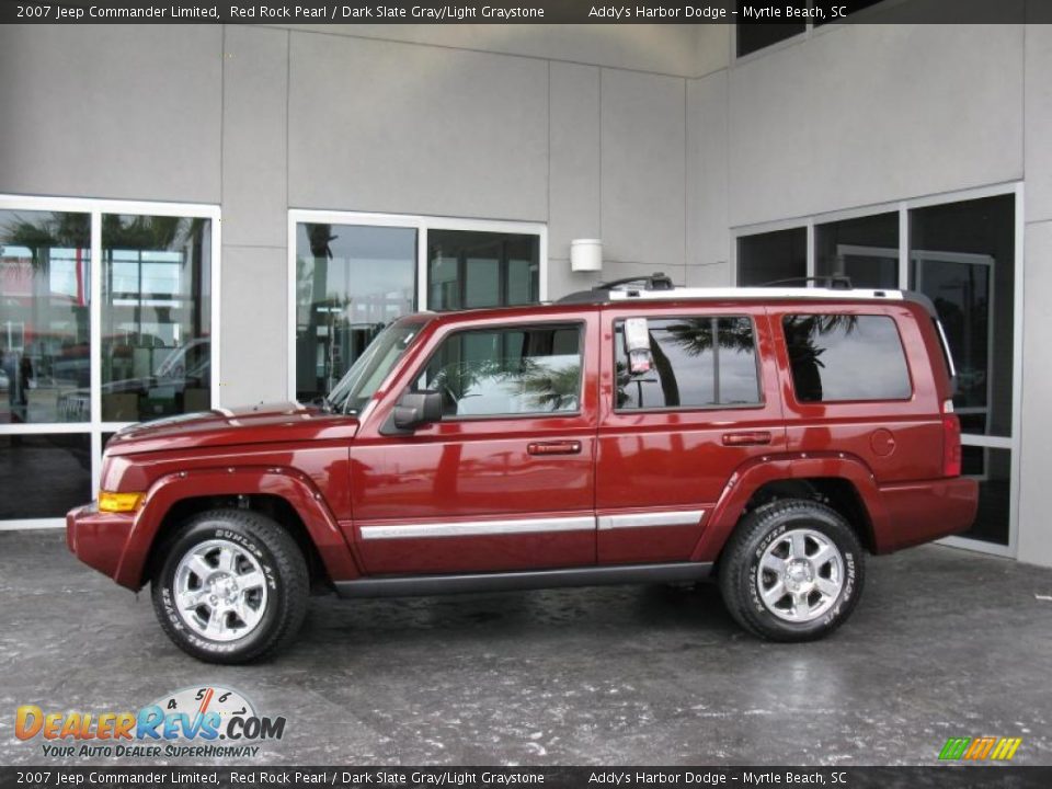 2007 Jeep Commander Limited Red Rock Pearl / Dark Slate Gray/Light Graystone Photo #5