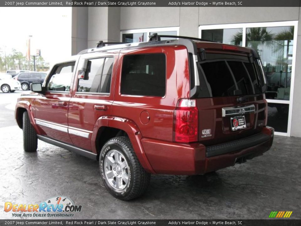 2007 Jeep Commander Limited Red Rock Pearl / Dark Slate Gray/Light Graystone Photo #6