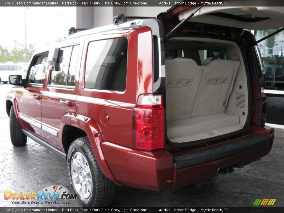 2007 Jeep Commander Limited Red Rock Pearl / Dark Slate Gray/Light Graystone Photo #8