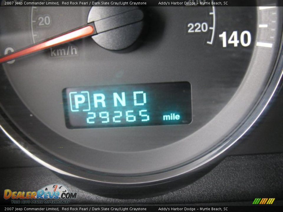 2007 Jeep Commander Limited Red Rock Pearl / Dark Slate Gray/Light Graystone Photo #25