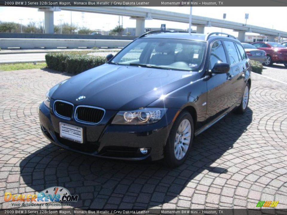 2009 BMW 3 Series 328i Sport Wagon Monaco Blue Metallic / Grey Dakota Leather Photo #3
