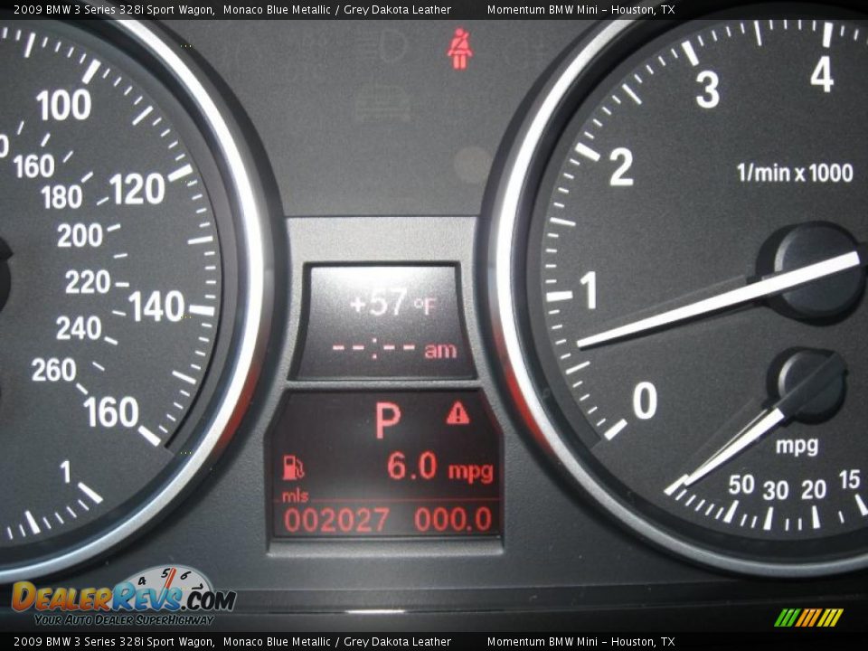 2009 BMW 3 Series 328i Sport Wagon Monaco Blue Metallic / Grey Dakota Leather Photo #17