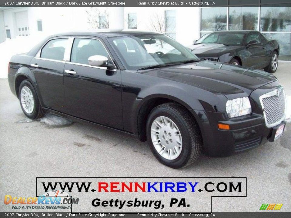 2007 Chrysler 300 Brilliant Black / Dark Slate Gray/Light Graystone Photo #1