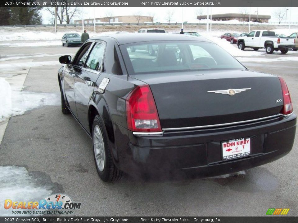 2007 Chrysler 300 Brilliant Black / Dark Slate Gray/Light Graystone Photo #2