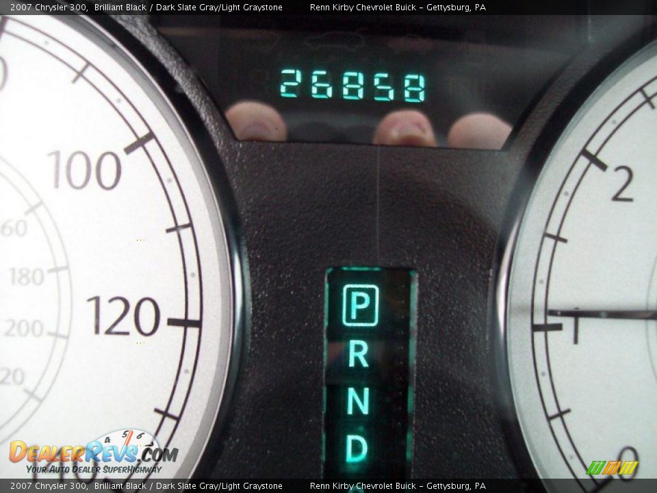 2007 Chrysler 300 Brilliant Black / Dark Slate Gray/Light Graystone Photo #6