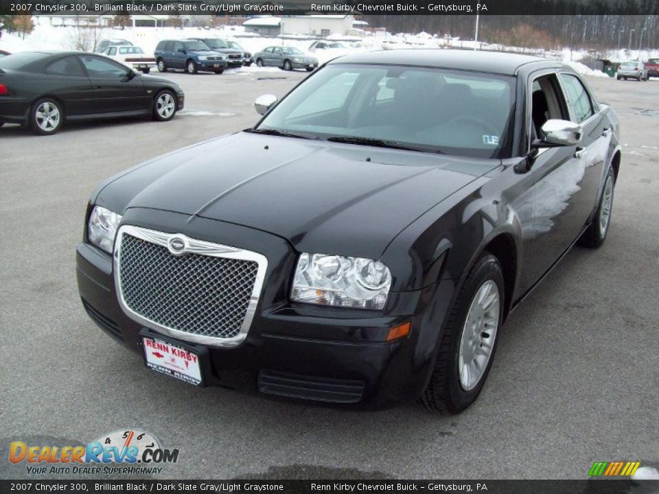 2007 Chrysler 300 Brilliant Black / Dark Slate Gray/Light Graystone Photo #10