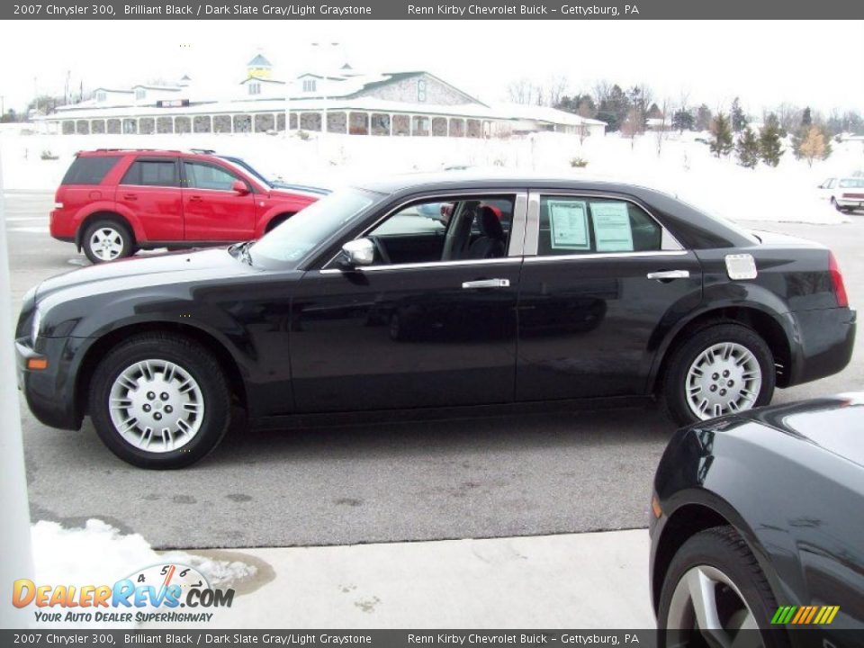 2007 Chrysler 300 Brilliant Black / Dark Slate Gray/Light Graystone Photo #11