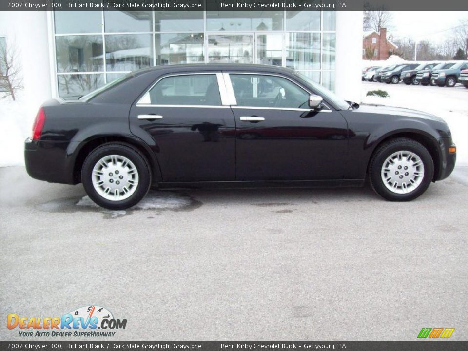 2007 Chrysler 300 Brilliant Black / Dark Slate Gray/Light Graystone Photo #13