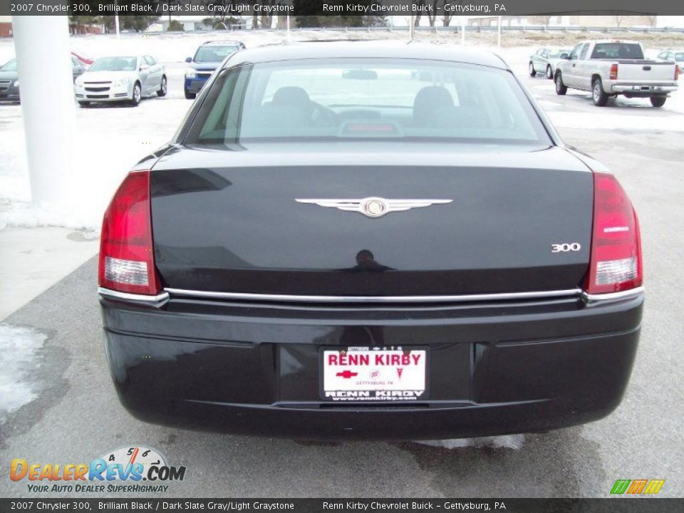 2007 Chrysler 300 Brilliant Black / Dark Slate Gray/Light Graystone Photo #14