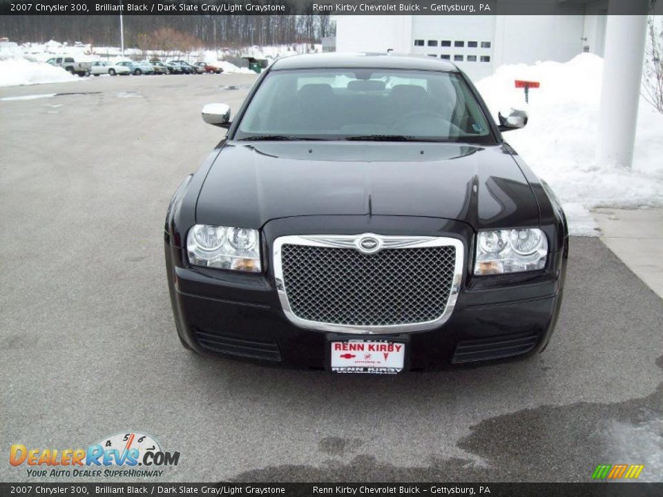 2007 Chrysler 300 Brilliant Black / Dark Slate Gray/Light Graystone Photo #16