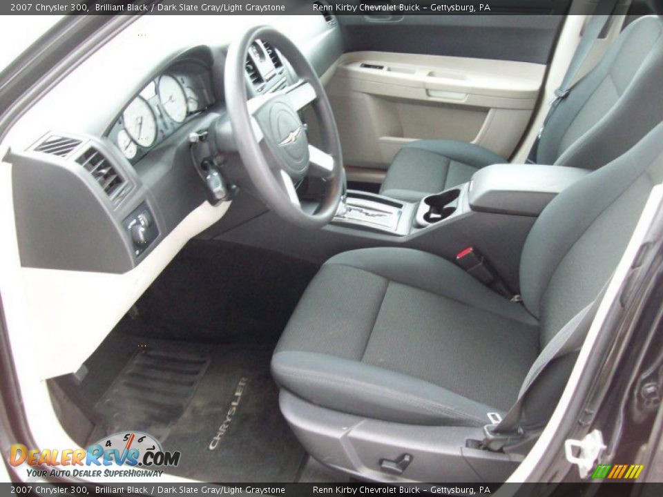 2007 Chrysler 300 Brilliant Black / Dark Slate Gray/Light Graystone Photo #20